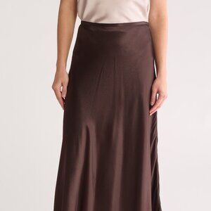 TRUTH Satin Bias Midi Skirt